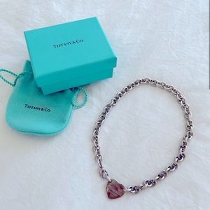 Tiffany & Co Silver Chain Necklace with Heart